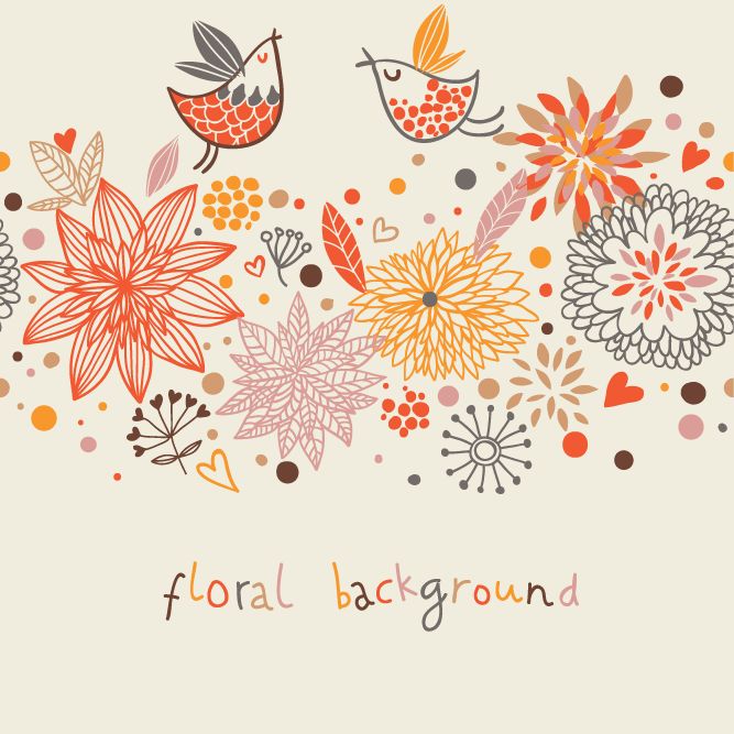 free vector Stylish Floral Vector Background